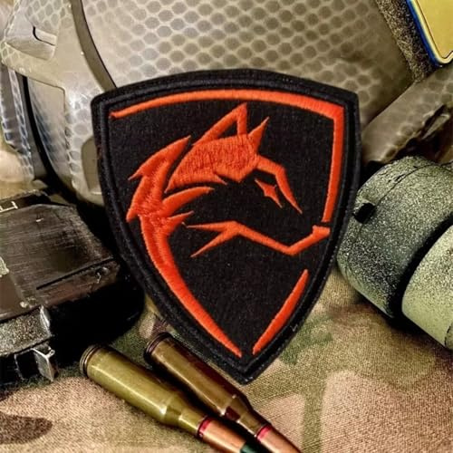 klett patch Fox Kampf Militär Moral Bestickter Aufnäher mit Haken- und Flauschbänder