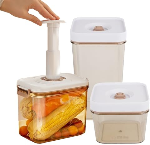 Genérico Caja Almacenamiento Alimentos | Recipientes Al Vacío Para Preparar Comida | Tarro Sellado para Refrigerador y Apta para Microondas para Congelador, Despensa, Tentempié, Hogar, Restaurante y