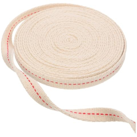 POPETPOP Mèche De Lampe à Huile Plate 1,5 Cm en Coton 100% Naturel Mèche De Rechange pour Lanterne à Pétrole Accessoires pour Lampe à Kérosène Usage Domestique Et Artisanal