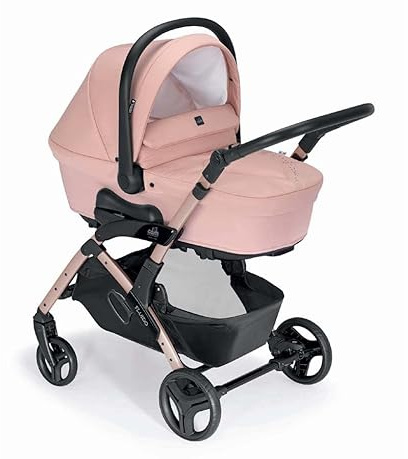 CAM Fluido Easy Passeggino 2 in 1 - Elegante passeggino sportivo con navicella e sedile reversibile, passeggino pieghevole, comodo per neonati e neonati, passeggino da viaggio leggero fino a 22 kg