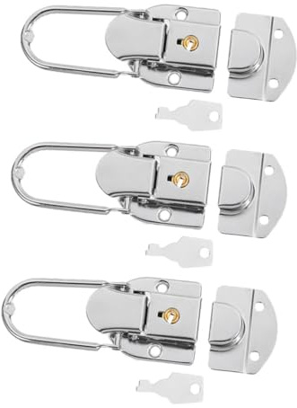 HOLIDYOYO 3 Sätze Vintage Metallverschluss Kofferschloss mit Robustem Toggle hasp für Reisekoffer Schmuck Holzboxen Langlebiger Verschluss für Taschen Gitarrenkoffer und Gepäck Zubehör