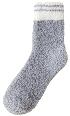 Generiska strumpor dam 38 jul mjuk plysch – fluffiga sovstrumpor varmt material sneakers strumpor roliga, GRÅ, one size