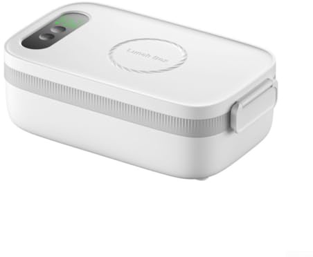 Linnkyfloa Contenitore per il pranzo riscaldato senza fili per adulti con capacità della batteria da 14000 mAh, 8 timer regolabili e 4 modalità di temperatura, contenitore interno in acciaio inox da 1