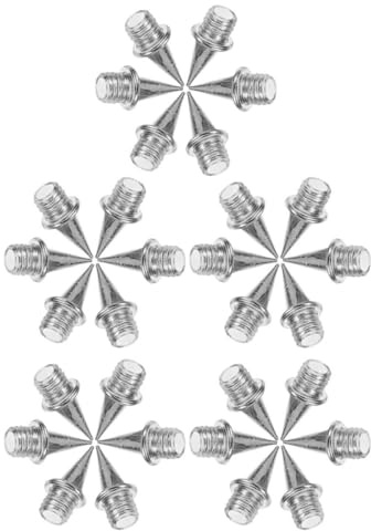 TEHAUX Clavos de Pista Metálicos de Acero para Zapatillas de Atletismo, 30 Piezas, 9,5 Mm, Diseño Aerodinámico para Superficies Atléticas y Entrenamiento Intenso