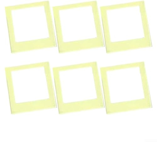 Juego de marcos de fotos acrílicos para película cuadrada y tarjetas fotográficas Kpop, accesorios de decoración de casillero, paquete de 6 marcos cuadrados de memoria (té verde)