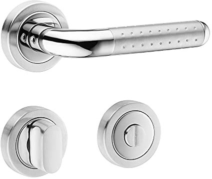ck-tuerbeschlaege Hochwertige Bicolor Rosettengarnitur Angel 2 (WC/Bad)