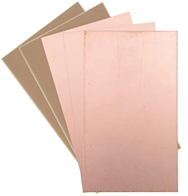 sourcing map 5Stk. Einseitige kupferkaschierte Laminat Leiterplatte FR4 130x75mm 5.12x2.95 Zoll 1.5mm Dicke DIY Prototyp PCB Tafel Namensschild