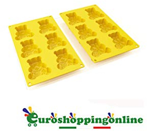 Pavoni Stampo Stampino Forma formina per Gelati Gelato Biscotto Orso Orsetto Kids 6 Forme