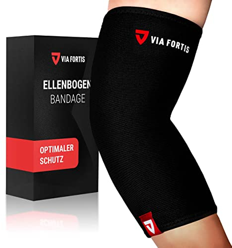 VIA FORTIS® Ellenbogenbandage - stützt Ellenbogengelenk & Muskeln (Unisex) - für Sehnenentzündung - Arthritis - als Tennisarm Bandage - Golfearm