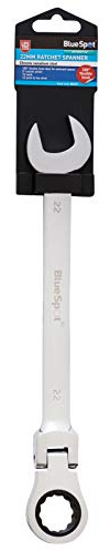 Blue Spot Tools 05119 22mm Chrome Vanadium Ratchet Spanner Flexible Head (180°)