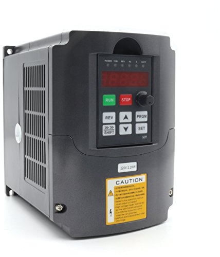 RATTMMOTOR 2.2KW 220V Variable Frequency Drive VFD Inverter 3 Phase 2200W Frequency Converter CNC Inverter with 2m Extension Cable Adjustable for Spindle Motor Speed ​​Control