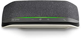 Poly Sync 10 USB Speakerphone (Plantronics) - Two-in-One Portable Speaker for Audio/Video Conference Calls & Music - USB Powered - Dual-Mic, Full-Duplex Audio - Works with Teams, Zoom, Google & More