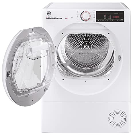 Hoover HLE H9A3TE-S Wärmepumpentrockner, 9 kg, WiFi & Bluetooth, Digitaldisplay, 16 Programme, Weiß