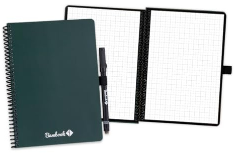 BAMBOOK - digitales notizbuch mit stift-A5-Farbenfroh Waldgrün-Kariert - Digital notebook