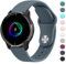 Mugust Armband für Garmin Venu/Venu 2 Plus/Venu Sq/Venu Sq 2 Music für Damen Herren, 20mm Silikon Armbänder Classic Sport Ersatz Uhrenarmband für Garmin Venu Sq 2 Armband, Blau Grau
