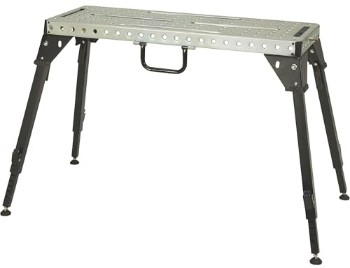 Klutch Adjustable Welding Table, Metal Work Bench Height-Adjustable Steel Table with 1000-Lb Capacity, Welding Metal Welding Tools