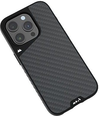 Mous Hülle für iPhone 15 Pro MagSafe Kompatibel Case - Limitless 5.0 - Carbonfaser - Handyhülle iPhone 15 Pro Case - Schutzhuelle