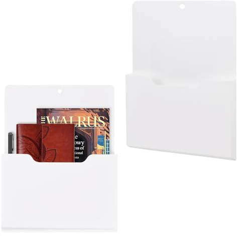 Wisebom Magnetischer Aktenhalter 2 Stücke Magnetischer Papierhalter Dokumentenhalter Bürobedarf Aufbewahrung A4 Papiere Notizbücher Organizer für Schule Büro Zuhause Kühlschrank (Weiß)