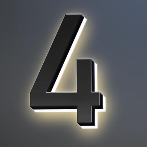 Numeri Civici Retroilluminati A LED, Moderni e Illuminati Per Esterno - 4