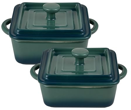 BERGNER Excalibur - set da 4 -mazzo 2 -min -cracked con manici per set verdi - Include 2 tapas - valigia - Adatto per lavastoviglie e forno