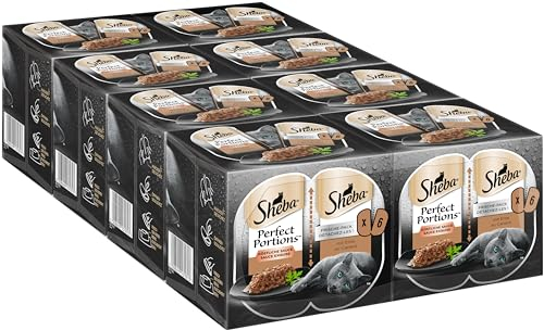 SHEBA Perfect PORTIONS Sauce für Katzen mit Ente 8 x 3 x (2 x 375g)