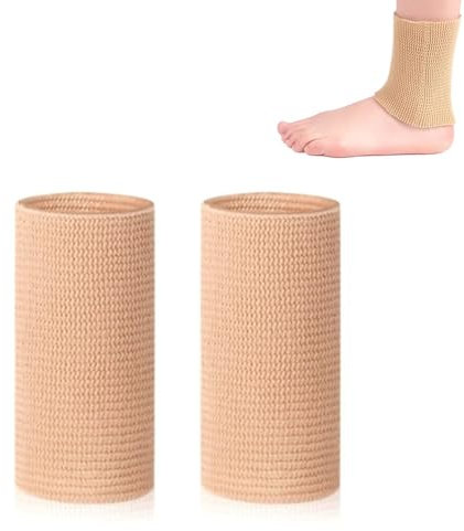 CuiCanfla Protection de la cheville, manchons de cheville, 1 paire de bas de contention, protection de la cheville, bandage de soutien pour homme et femme, patinage artistique (couleur chair)
