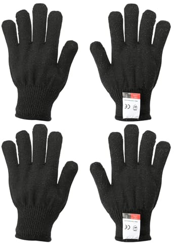 PATIKIL Cut Resistant Gloves, 2 Pair Level 5 Protection Anti Cutting Gloves Cut Proof Gloves for Kitchen Wood Carving Working, Extra Large, Black
