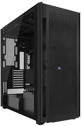 CORSAIR 9000D RGB Airflow Super Full-Tower-PC-Gehäuse – Geräumige Innenraum – InfiniRail™-Lüfterhalterungssystem – Keine Ventilatoren Inbegriffen – iCUE LINK-System-Hub Inbegriffen – Schwarz