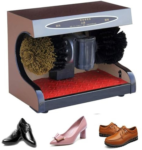 Cireuse de Chaussures à Induction Automatique 45 W, Machine électrique Sion pour Le dépoussiérage et la décontamination, Brosse livrée avec de la Cire à Chaussures, Machine à cirer Les Chaussures