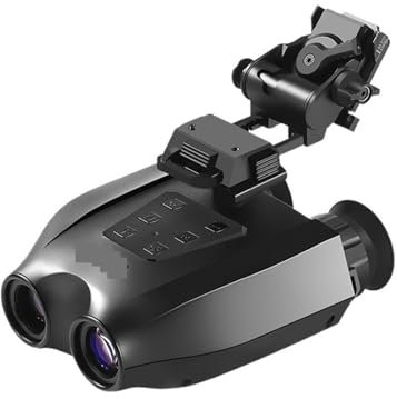 BINGNU Occhiali for Visione Notturna Digitale Videocamera binoculare a infrarossi HD 1080P for Montato sulla Testa Zoom 6X-48X a Lungo Raggio for la Caccia per Campeggio all'aperto(Black NVG)