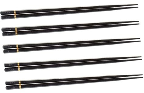 CONGARTENO 5paires Baguettes à Tête Pointue Anti-brûlure Service Baguettes Pour Maison Lot