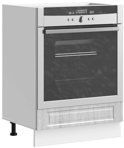 Generisch Herdumbauschrank Porto Grau Sonoma Holzwerkstoff,jiangboyue-854003