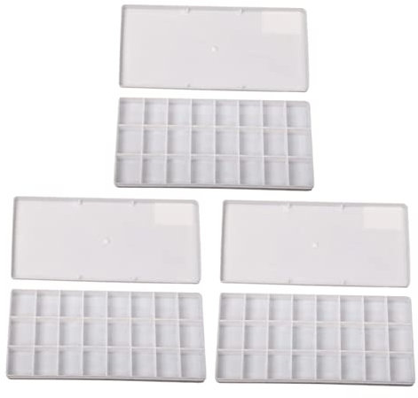 HAPINARY 3stücke Aquarell-pigmentbox Mit Gittermalboxen Für Mischmaltabletts Kunstzeichnungs-pigmentbox Und Malfarbtabletts Langlebig Und Einfach Zu Reinigen