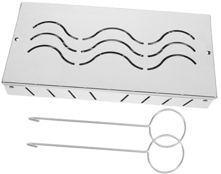 DECOMELODY Bbq-räucherbox Mit Deckel Räucherschalenhalter Aus Edelstahl Für Holzspäne Kompatibel Mit Gas Oder Holzkohlegrill Grillzubehör Für Fleisch Fisch Und Gemüse