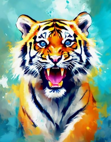 Buntes Abstract Tigerss Ölgemälde Plakate - Puzzle 1000 Teile - Spiele Zum Stressabbau In Der Familie - Puzzles Für Ältere Erwachsene - Wand Kunst Dekoration Wd01Zt