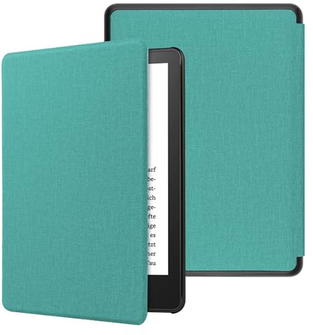 TOKILO Case for 7 Kindle Paperwhite eReader 12th Generation 2024 Ultra Slim Soft PU Shell Cover Case with Auto-Wake/Sleep, Fit for HTC & Kindle Paperwhite 7 eReader, Green