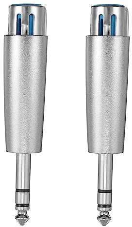 Mipcase 2pièces Adaptateur TRS vers XLR Femelle pour Microphone Et Enceintes Convertisseur Audio