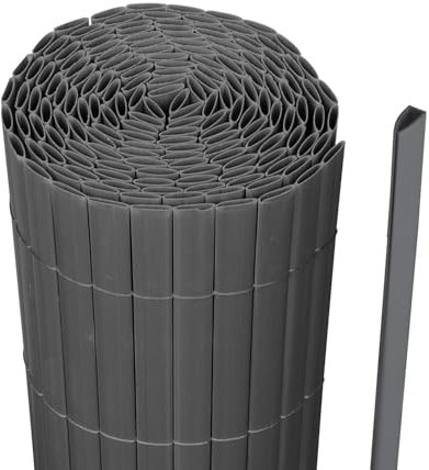 Daromigo Esterilla de protección visual de PVC, 80 x 400 cm, valla de protección visual con listón, protección contra el viento, balcón, protección contra la intemperie, para valla, jardín, terraza