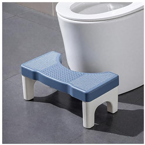 DAIRYCOF Toilettenhocker Erwachsene - Ergonomischer WC Hocker gegen Verstopfung (40x21x17 cm, Blau)
