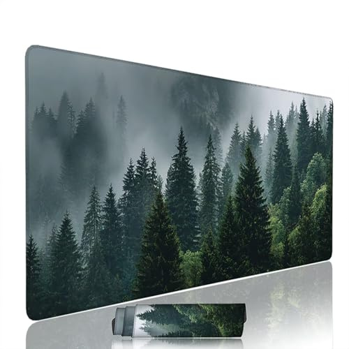 Tapis de Souris Paysage sous Main Bureau Tapis de Souris Gaming XXL 1200x600x3mm Mouse Pad Caoutchouc Forêt Grand sous Main Gamer Accessoires PC Imperméable, pour Clavier Ordinateur Portable w-8195