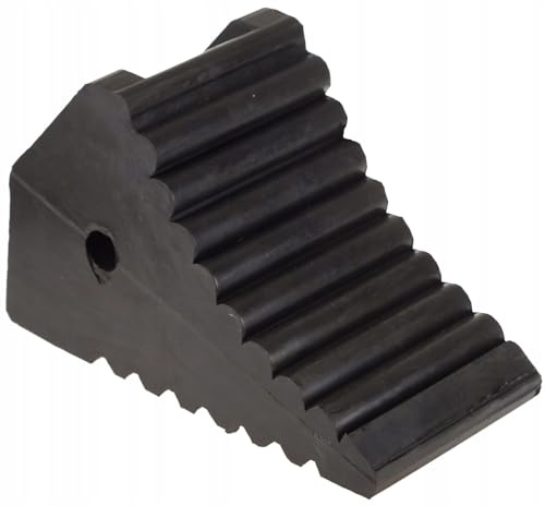 FEINZ Unterlegkeil Gummi 30x15x19 cm 1 Stück | Unterlegkeile, rutschfest, belastbar, Tragegriff, Loch für Sicherungsseil, Pkw, Anhänger, Motorrad, Gabelstapler