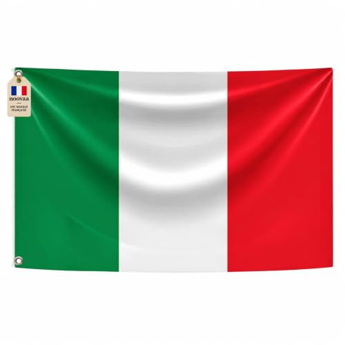Noovaa 1 Drapeau Italie 60x90cm - Résistant Aux Intempéries, Œillets en Laiton, Polyester Haute Qualité, Coutures Doubles - Usage Extérieur