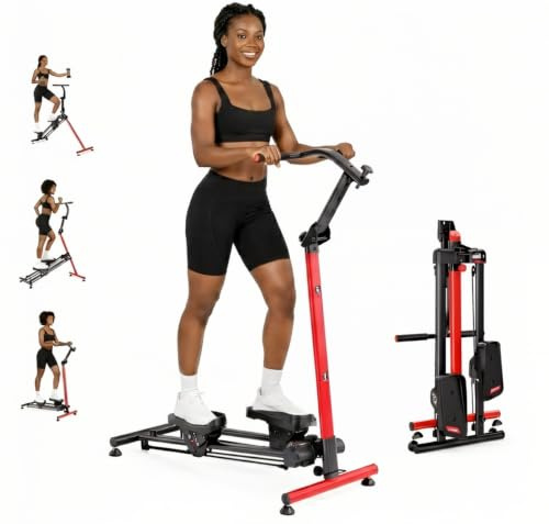 YOLEO Steppers for Exercise Workout (V2.0 Basic Stair Stepper（Red）)