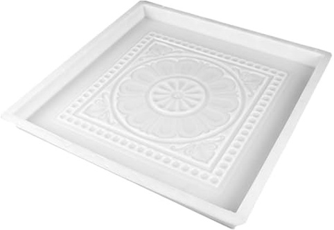 KHBUAB Stampo per Pavimentazione da Giardino in Plastica Bianco, Riutilizzabile e Resistente, Forma Mattoni Cemento per Sentieri Esterni in Stile Antico Autentico