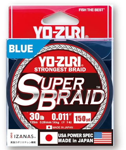 Yo-Zuri Unisex-Erwachsene YZ SB 13,6 kg BL 130 YD Superbraid-und-geflochtene Angelschnur, Blau, 30 lb