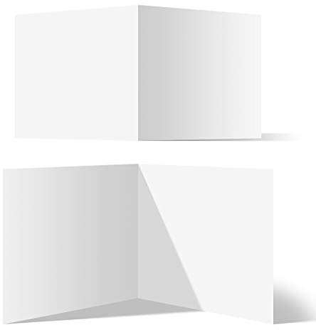 50 Blanko Klappkarten Quadrat 148 x 148 mm Bilderdruckpapier matt 300 g/qm Set Papier wählbar