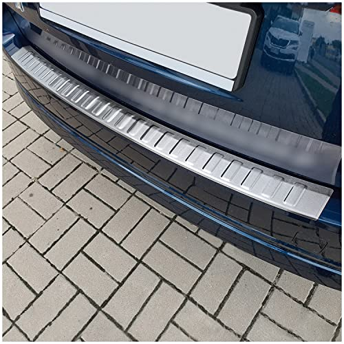 tuning-art L410 Edelstahl Ladekantenschutz passend für Skoda Octavia 4 Kombi 2020-02/2024, Farbe:Silber