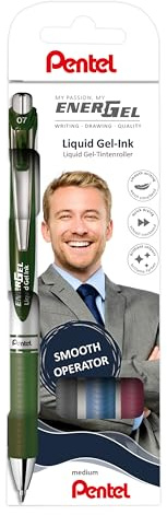 Pentel EnerGel XM BL77 Gelschreiber mit Druckmechanik, (4 Stück - farblich sortiert)