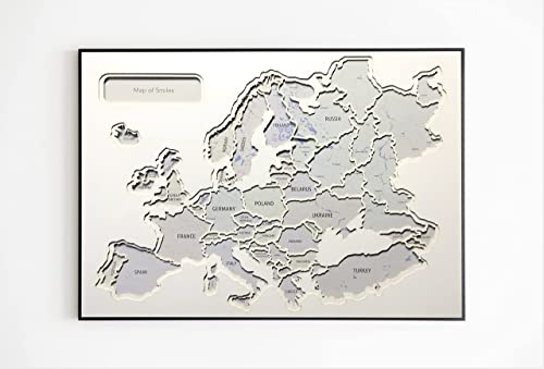 Europakarte mit Fotos - Kostenloses Online-Tool zur Erstellung von Fotos - Halten Sie Ihre Reiseerinnerungen in persönlichen Collage fest - Fügen Sie Fotos von jeder Reise hinzu - Kartengröße 50x70cm