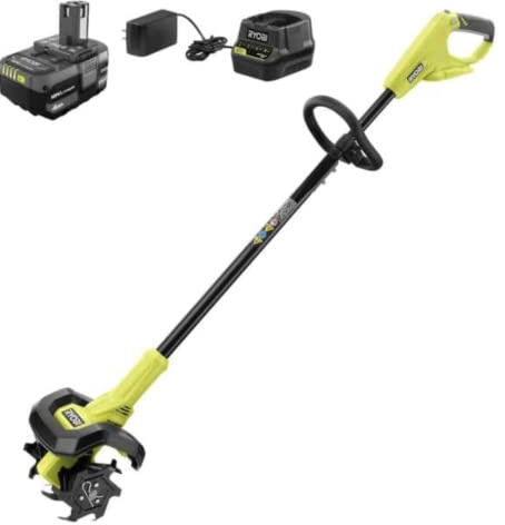 RYOBI ONEAND 18V 8 in. Cordless Cultivator with 4.0 AH Battery and Charger P2750